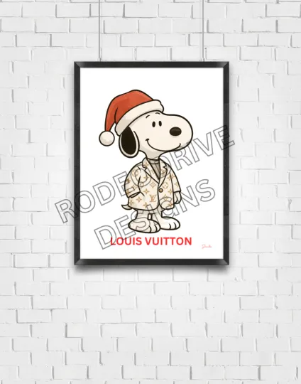 Discover Snoppy Louis Vuiiton Holiday Art Print
