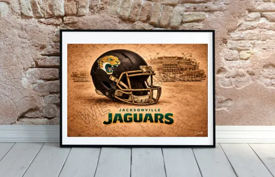 Discover Jacksonville Helmet EverBank Stadium Poster Print Art