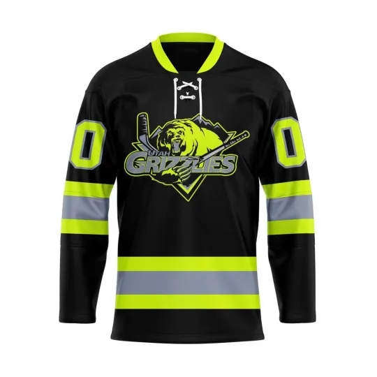 Discover Personalized Utah Grizzlies Firefighters Lace Hockey Jersey Men's Fan Gear