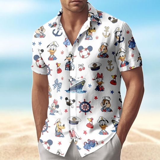 Discover Disney Cruise 2026 Hawaiian Shirt, Disney Pirates Button Down Shirt, Disney Cruise Trip Shirt, Summer Shorts, WDW Cruise Family Shirt
