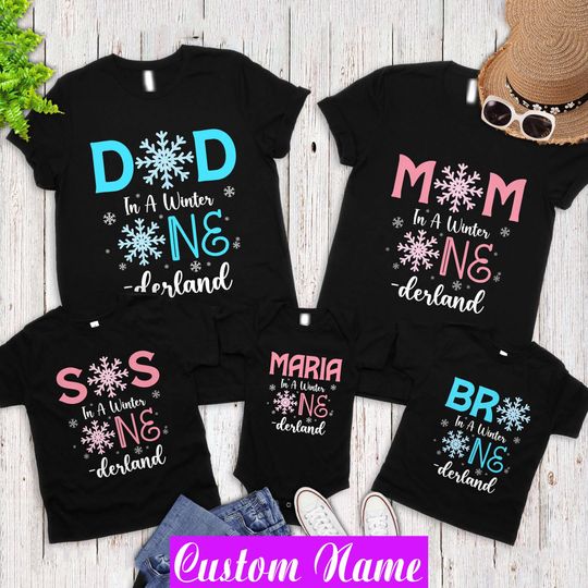 Discover Winter ONEderland Birthday Shirts: Family Snowflake Theme