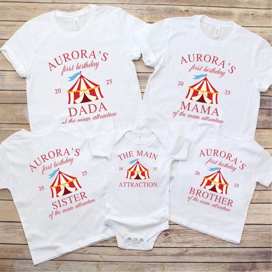 Discover Circus Birthday Shirt: Carnival Theme Party, First Birthday Boy