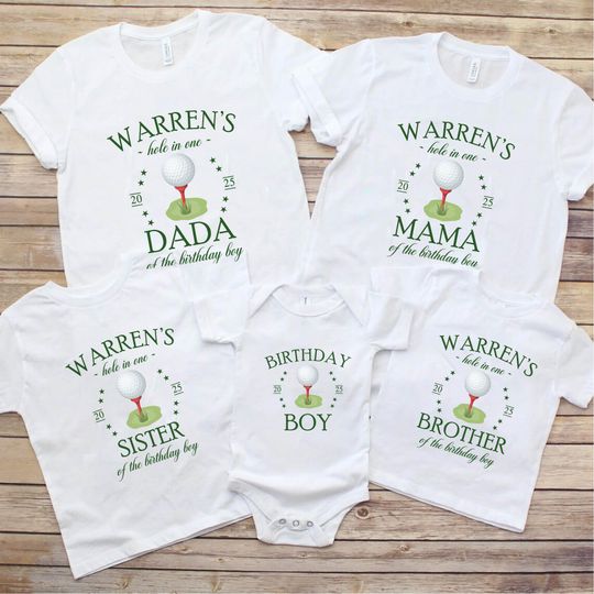 Discover Hole In One Golf 1st Birthday Shirt: Family Matching Tee