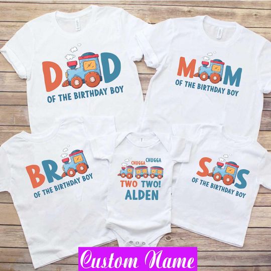 Discover Family Train Birthday Shirt: Matching Custom Birthday Shirts