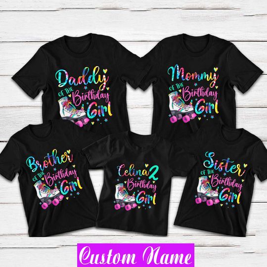 Discover Personalized Roller Skate Birthday Shirt: Family Skating Party