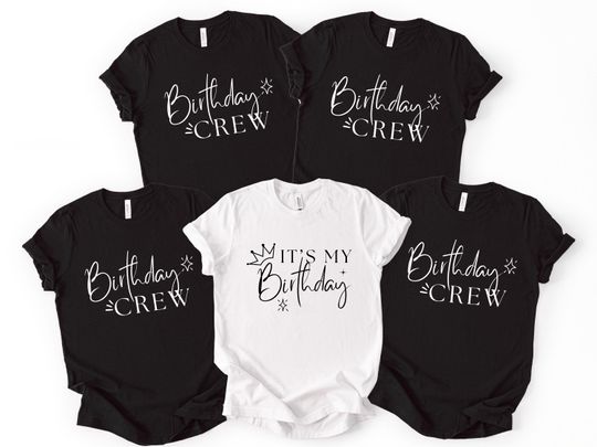 Discover Custom Birthday Crew Shirts: Matching Party Squad Tees