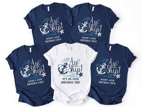 Discover Custom 50th Birthday Cruise Shirt, Matching Family Trip Tee