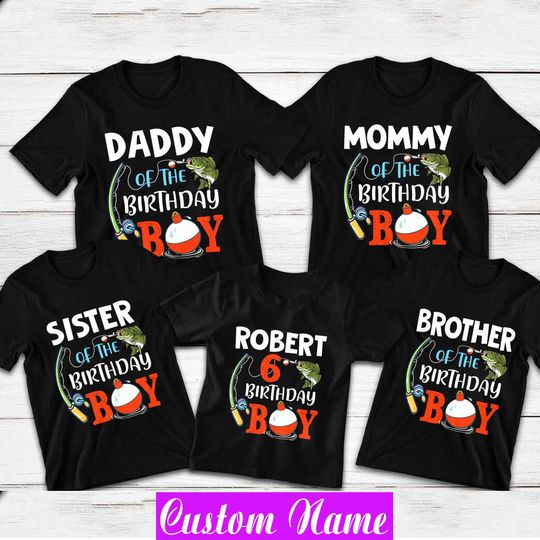 Discover Personalized Fishing Birthday Shirts: Matching Family Fish Theme