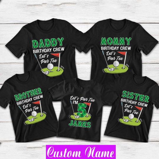 Discover Personalized Golf Birthday Shirts: Family Matching Outfit
