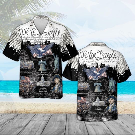 Discover 250th America Anniversary Hawaiian Shirt, We The People Patriotic USA Shirt, 17762026 Independence History Eagle Summer Outfit Gift