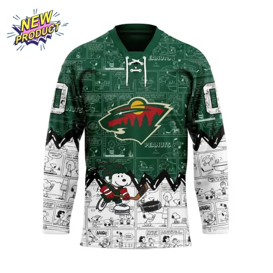 Discover Personalized Minnesota Wild Peanuts Lace Hockey Jersey All Sizes