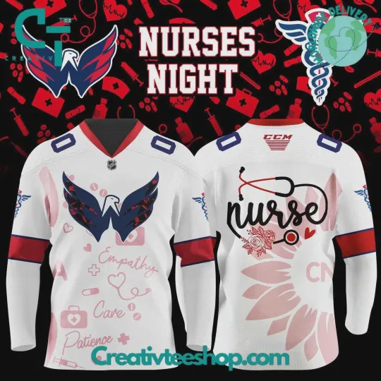 Discover Personalized Washington Capitals x Nurses Night Hockey Jersey