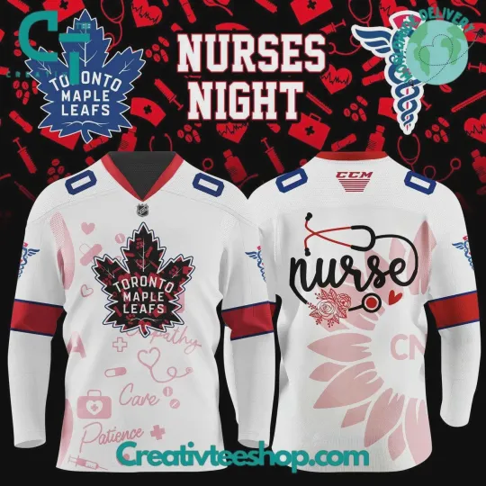Discover Personalized Toronto Maple Leafs x Nurses Night Hockey Jersey