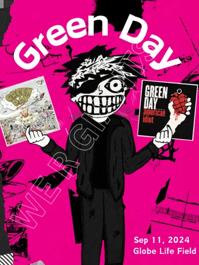 Green Day TOUR POSTER (Globe Life Field)