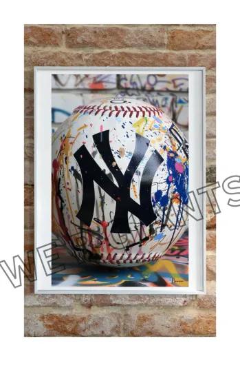 Discover New York Logo Baseball Poster 11x17 Wall Art by Rodeo Drive Designs