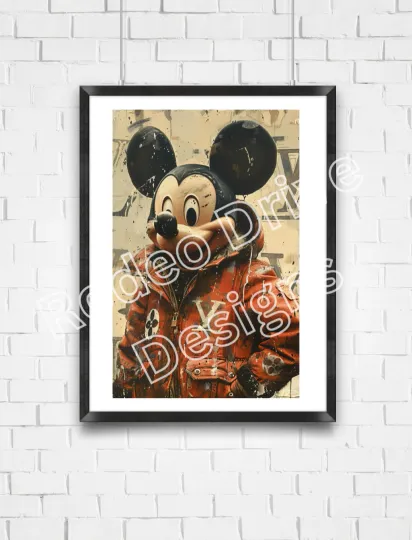 Discover L.v X MICKEY MOUSE 11x17 Art Print- Perfect Gift for any Art Lover!