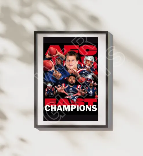 Discover AFC East Champions New England Patriots 11x17 Art Print