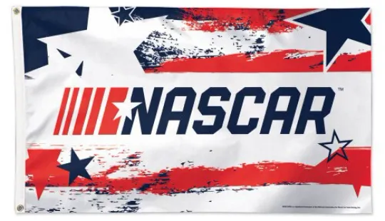 Discover NASCAR Racing Official Logo Patriotic-Style Deluxe 3'x5' FLAG