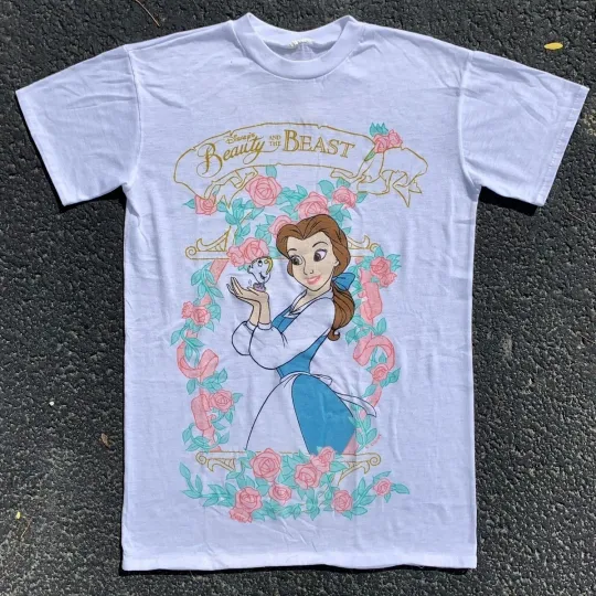 Discover Retro Beauty and the Beast Cartoon Unisex T-shirt S-5XL