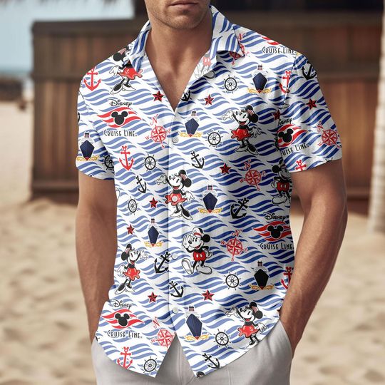 Discover Mickey Cruise Time Line Destiny Button Shirt, Disney Cruise Line Hawaiian Shirt, Matching Disney Cruise 2026 Button Up Shirt, Cruise Gi