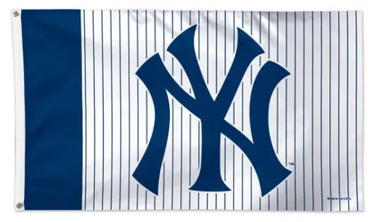 Discover NEW YORK YANKEES Pinstripes-NY Official MLB Baseball 3'x5' Wincraft DELUXE FLAG