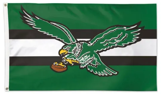 Discover Philadelphia Eagles football Football VINTAGE-STYLE HUGE 3-by-5-foot DELUXE FLAG