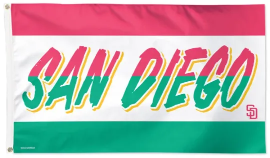 Discover San Diego Padres CITY CONNECT STYLE MLB Baseball Team DELUXE 3'x5' FLAG