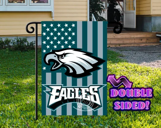 Discover American/Philadelphia Football Garden flag  Double-sided