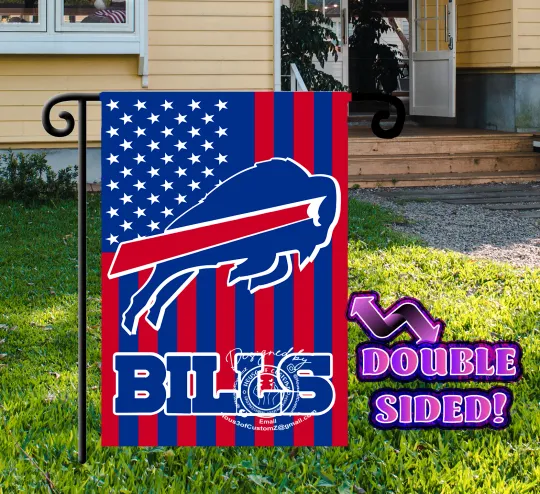 Discover American/Buffalo Football Garden flag  Double-sided