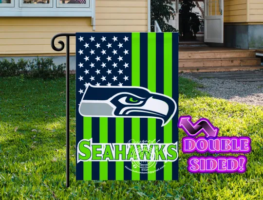 Discover American/Seattle Football Garden flag  Double-sided