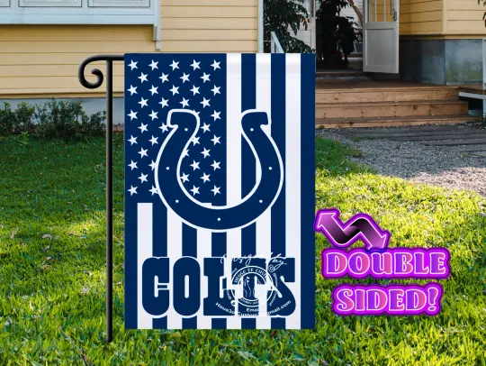 Discover American/Indianapolis Football Garden flag  Double-sided