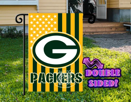 Discover American/Green Bay Football Garden flag  Double-sided