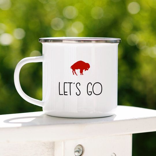 Buffalo Bills Enamel Camping Mug: Josh Allen Fan Gift