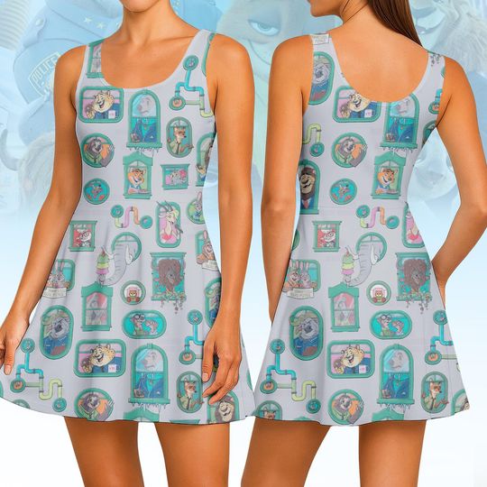 Discover Zootopia Skater Dress, Judy Hopps Nick Wilde Dress, Zootopia Friends Women Dress, Disney Zootopia Summer Dress, Disney Vacation