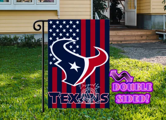 American/Houston Football Garden flag  Double-sided