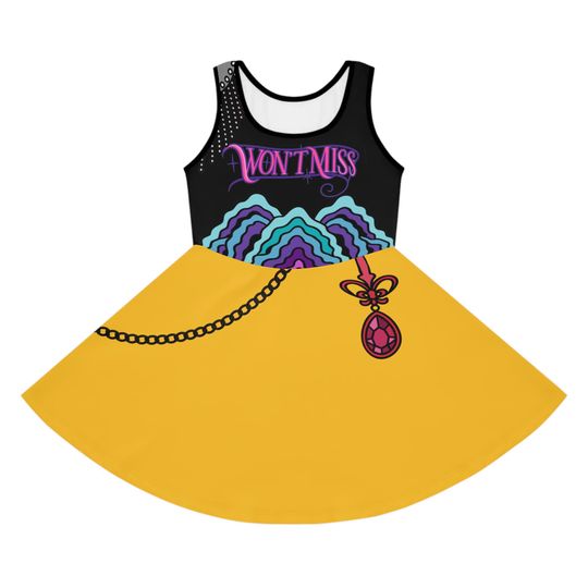 Discover Kpop Demon Hunters Inspired Girls' Sundress, Toddlers Mira Style Dress for Cosplay, Costume, Party - Sleeveless, Summer Fashion