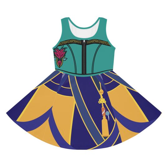 Kpop Demon Hunters Sleeveless Sundress for Girls and Toddlers, Zoey Style Costume Dress, Girls Fashion, Toddlers Outfit, Cute Kpop Dress,