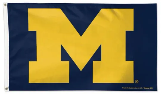 Discover University of Michigan Wolverines NCAA House Flag