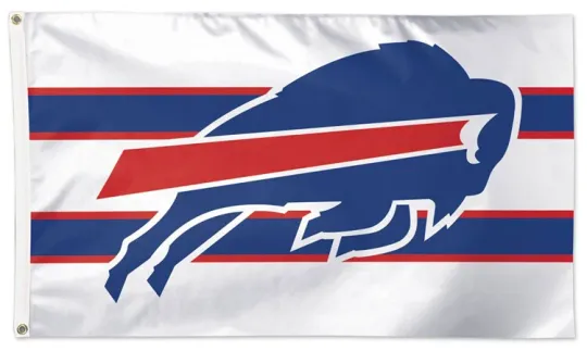 Buffalo Bills White-Stripe  House Flag Football Wincraft