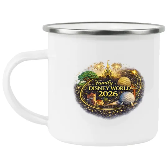 Discover Disney Best Life Family Disney World Trip 2026 Enamel Camping Mug