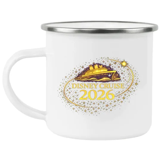 Discover Disney Best Life Disney Cruise 2026 Enamel Camping Mug