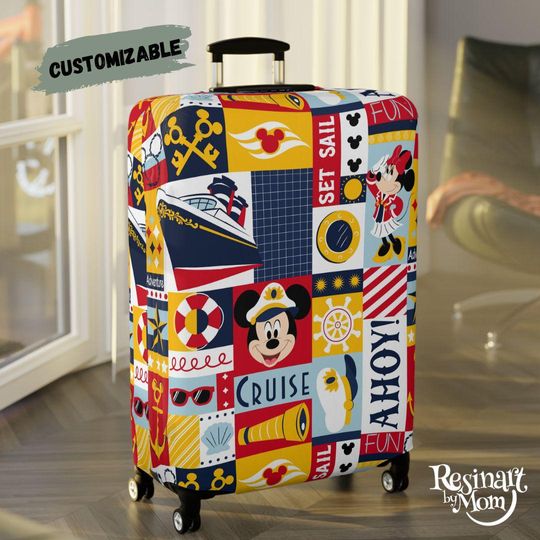Discover Nautical Cruise Luggage Cover  Sail Ship Suitcase Protector