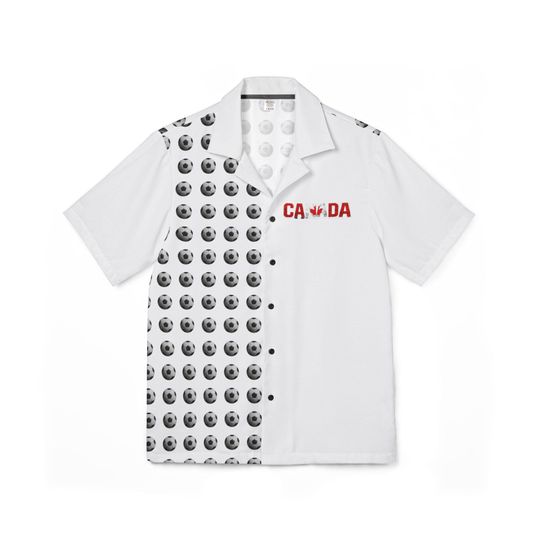 Discover Canada 2026 Soccer Camp Shirt, Football Hawaiian Button Up
