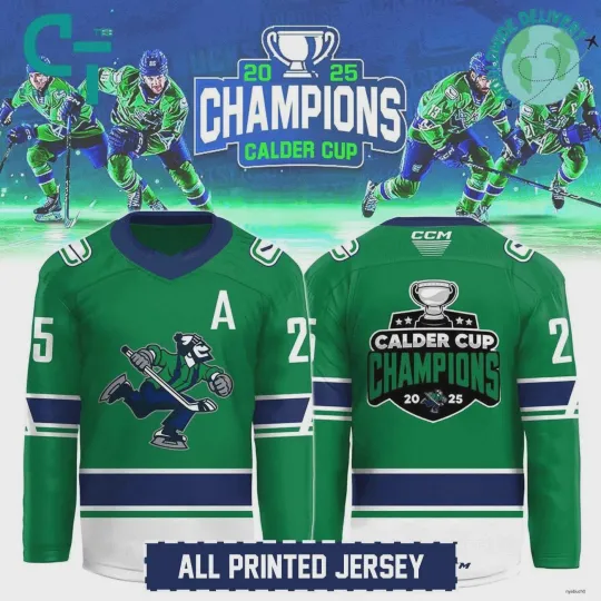 Discover Abbotsford Canucks AHL Calder Cup Champions Hockey Jersey