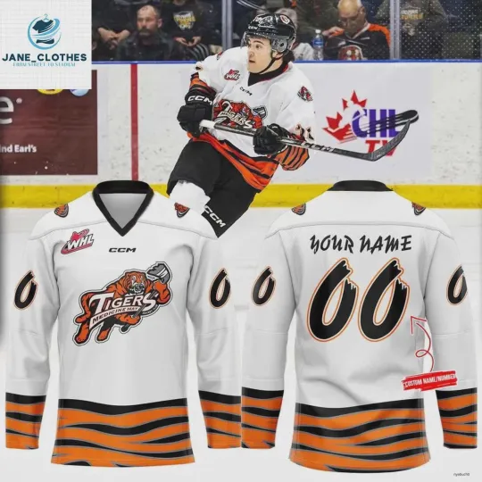 Discover Personalize Medicine Hat Tigers Uniform Hockey Jersey