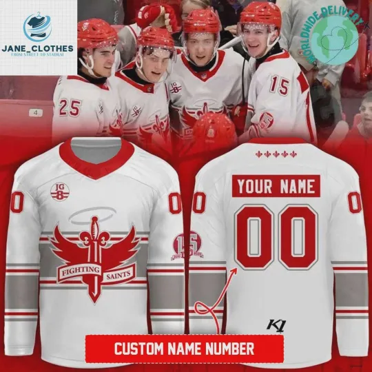 Discover Personalized Dubuque Fighting Saints Hockey Jersey