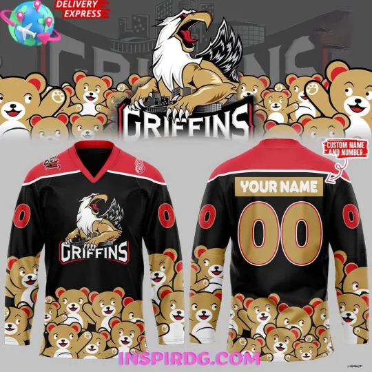 Discover Personalized Grand Rapids Griffins Bear Hockey Jersey