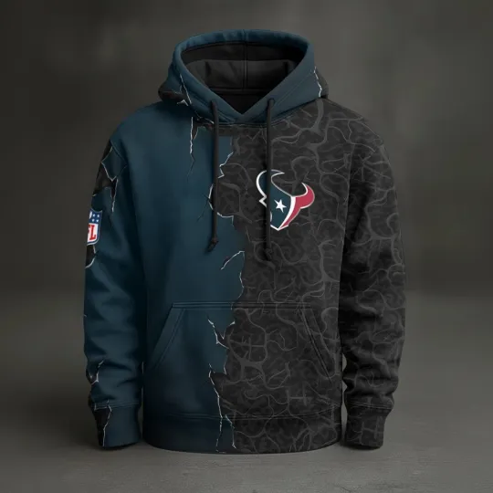 Houston Football Team Texanss Pullover Hoodie, Unisex Adult, Full Size S-5XL