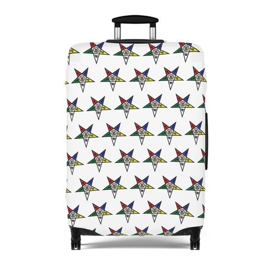 Discover OES Luggage Cover, Custom Printed Suitcase Protector, Travel Accessory, Personalized Baggage Cover, PentagonUp, Protective Luggage