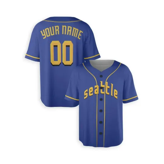 Discover Personalized Seattle Mariners Jersey Blue City Connect Style Seattle Printed